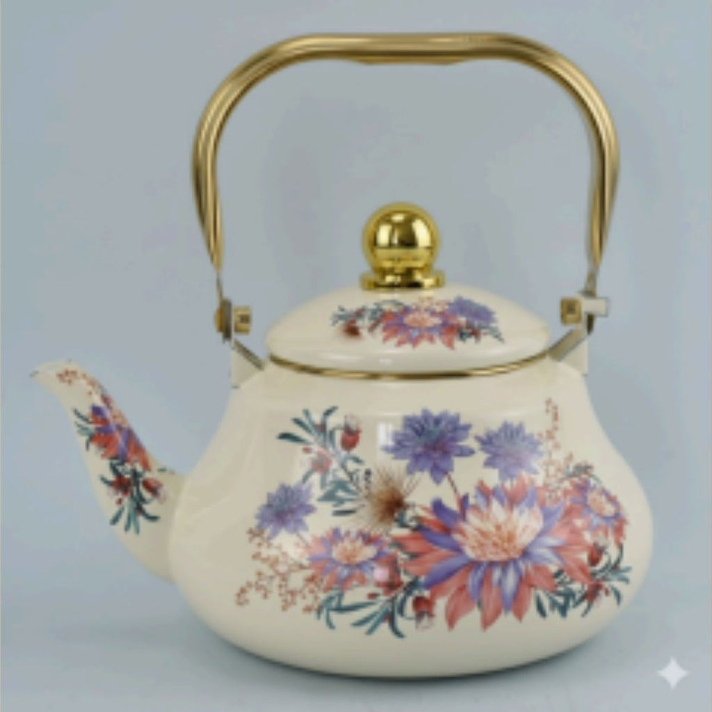 Chaleira Esmaltada Floral Vintage 2L - 16807-16