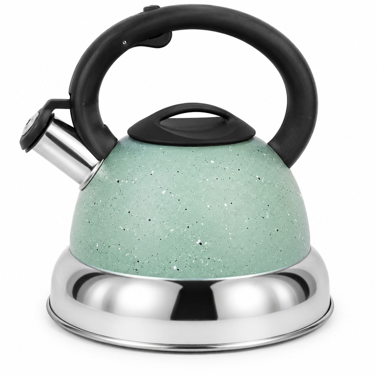 Chaleira em Aço Inox com Apito e Alça Ergonômica - O+2501/2/3/4