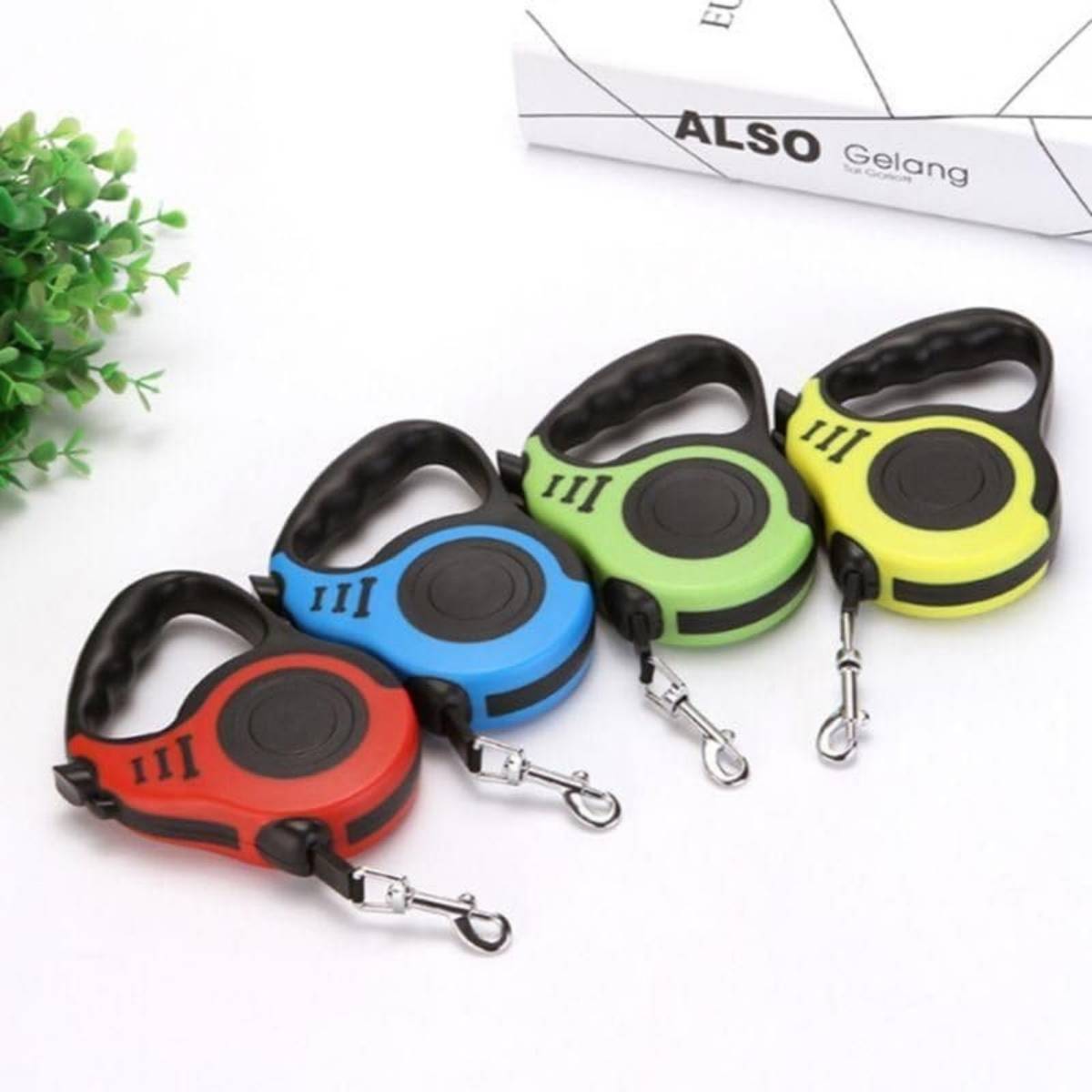 Coleira Retrátil para Cães e Gatos Resistente Automática 3 e 5 Metros - XS-188-3M/5M