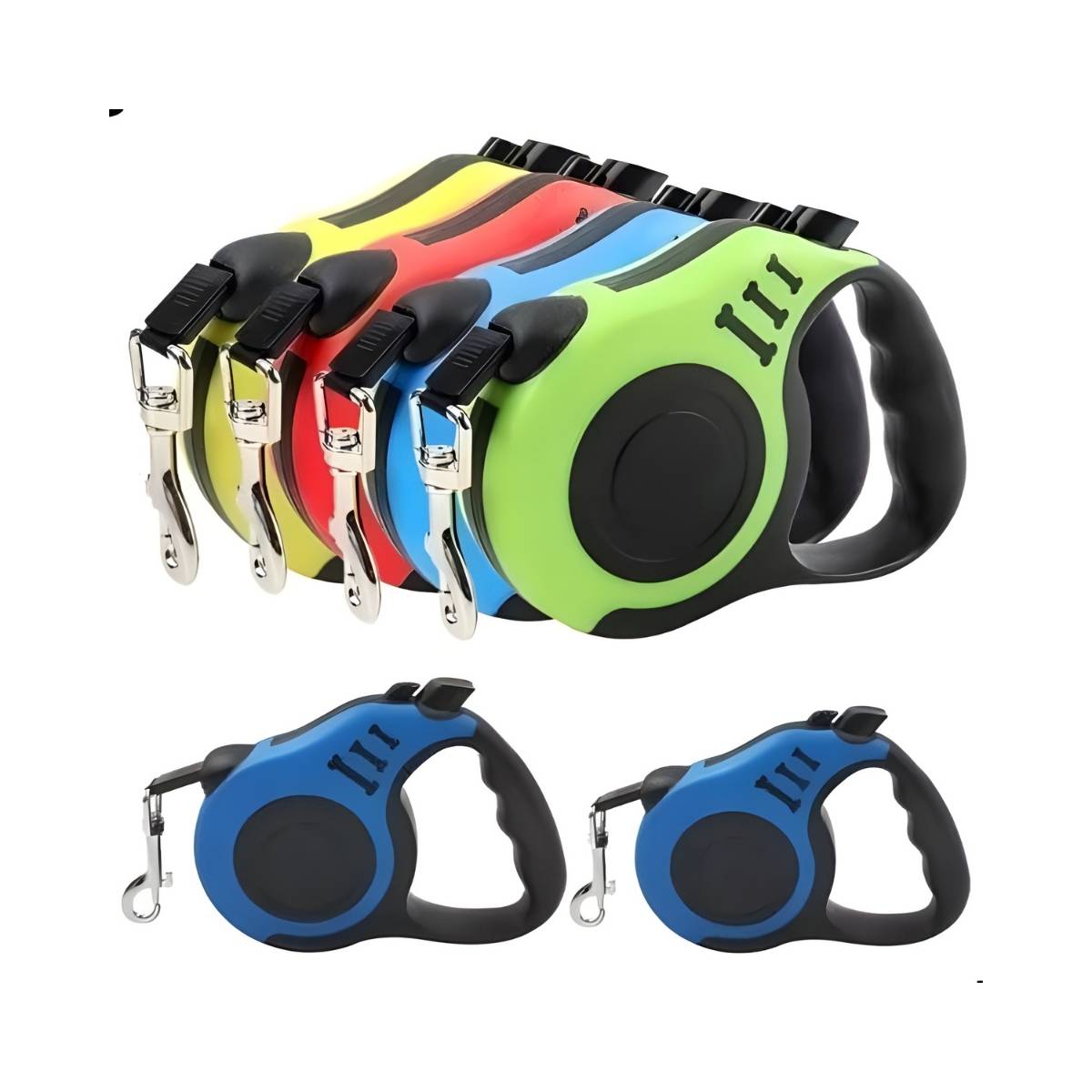 Coleira Retrátil para Cães e Gatos Resistente Automática 3 e 5 Metros - XS-188-3M/5M