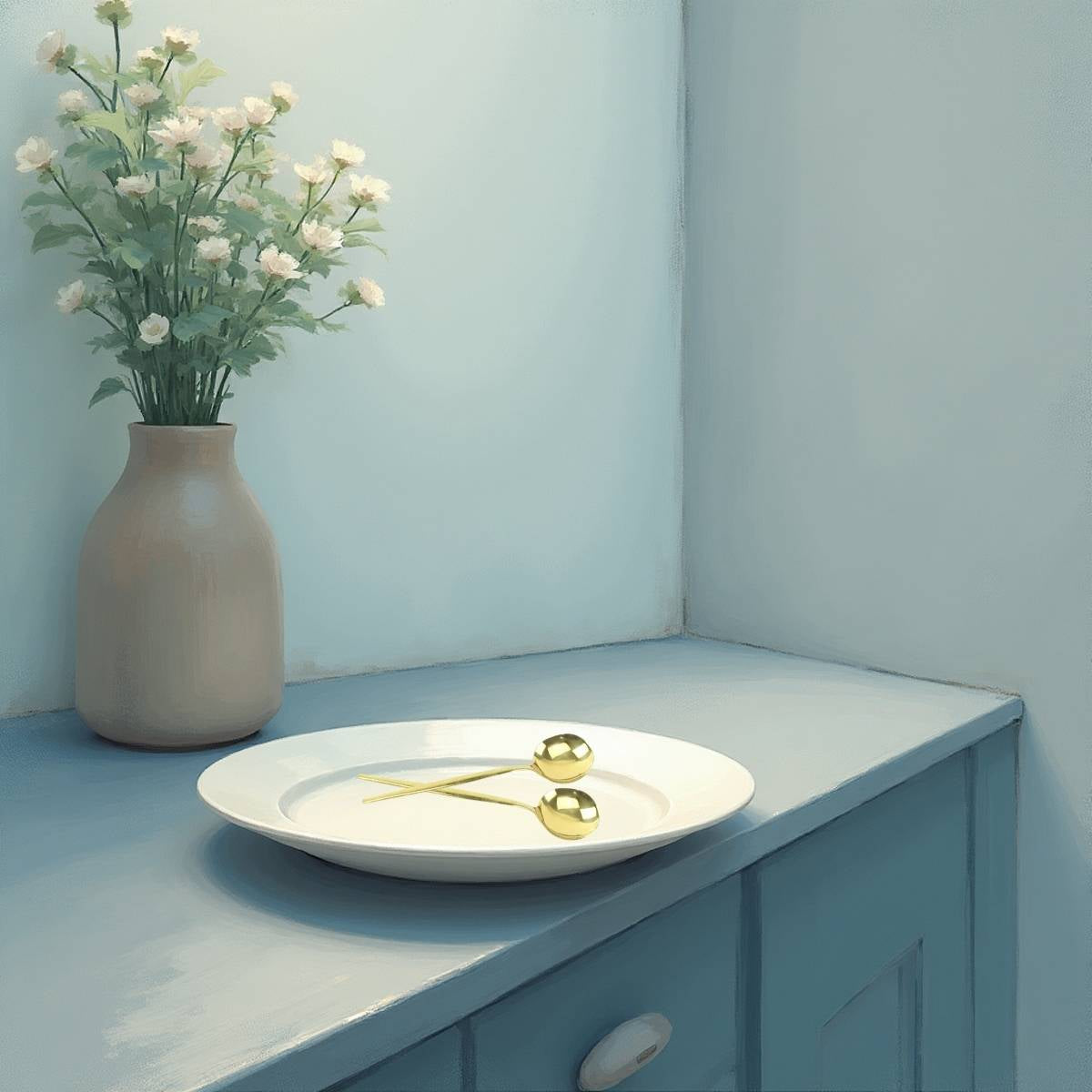 Colher de Café na Cor Dourada Kit 6 Itens - CTI0013