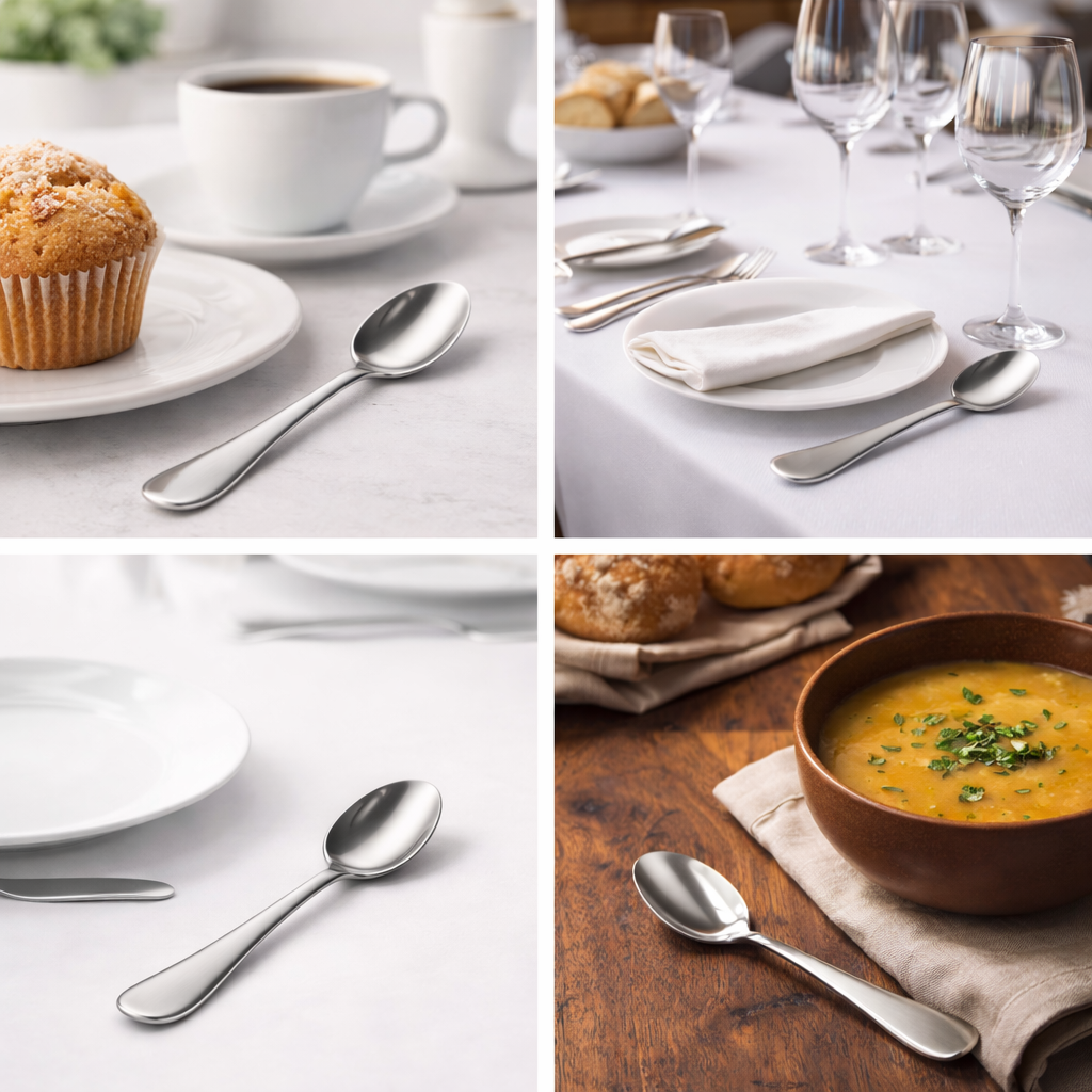 Colher de Sopa de Inox Prata - KIT com 6 Unidades - 479-1010-10