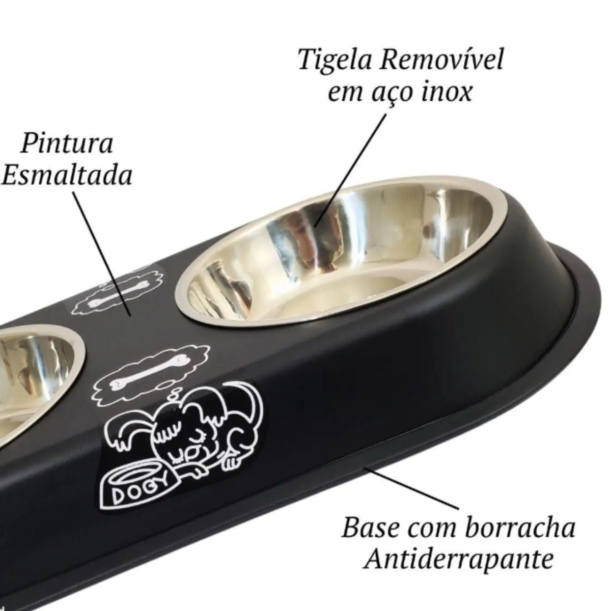 Tigela Pet Dupla Pequena para Ração e Água - XDX-GW02