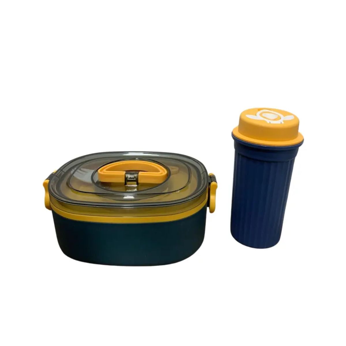 Conjunto Kit Marmita Portátil Com Garfo De Plástico E Copo de 300ml - DD-2208