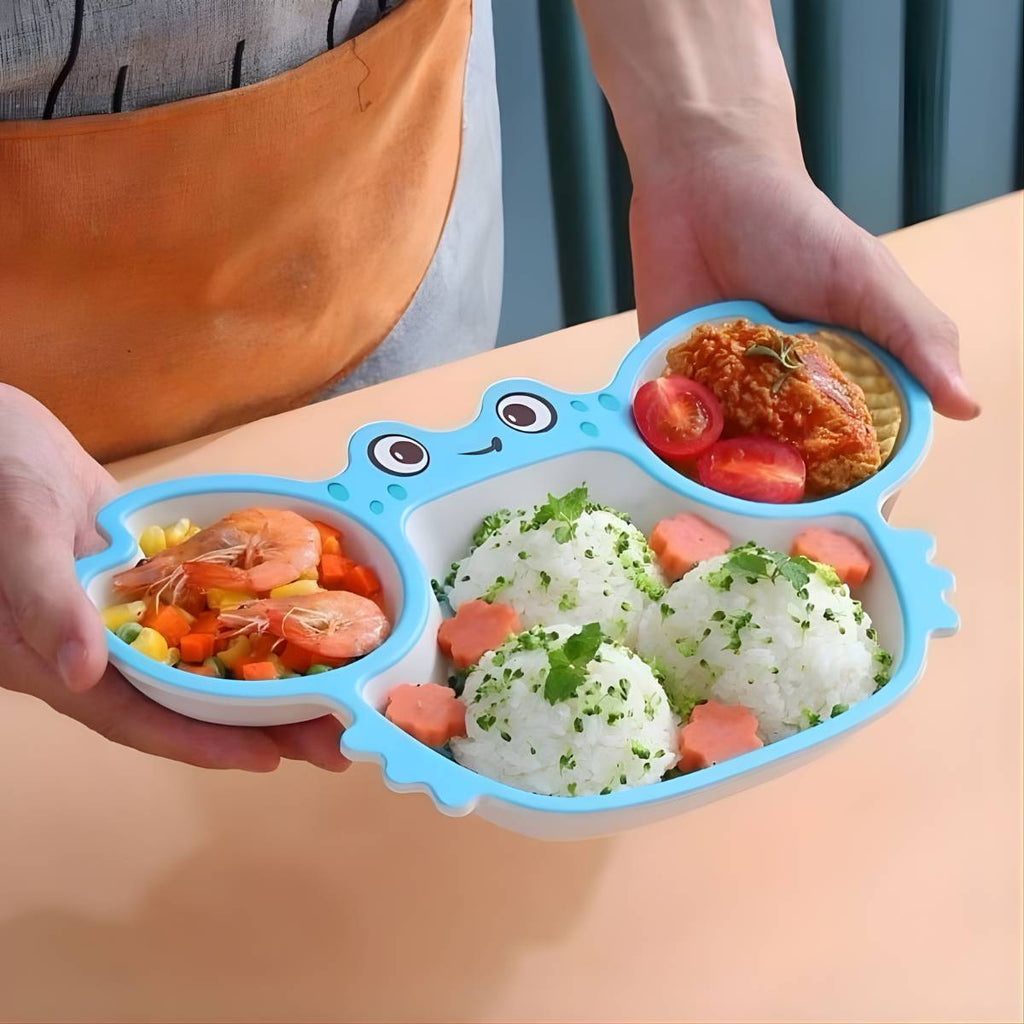 Conjunto Prato Infantil 5 Peças Formato De Caranguejo - A021