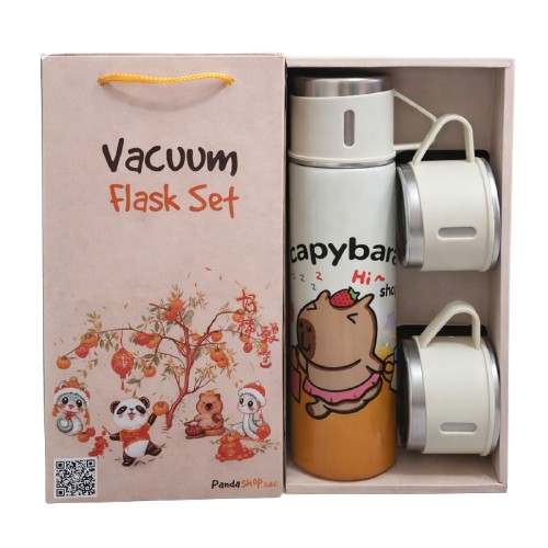 Conjunto de Garrafa 500ml e Copos de Capivara Vacumm - IOD00025