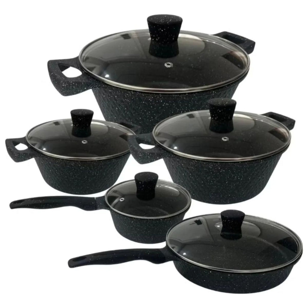 Conjunto de Panelas Antiaderentes com Tampa de Vidro - XDX-187-6