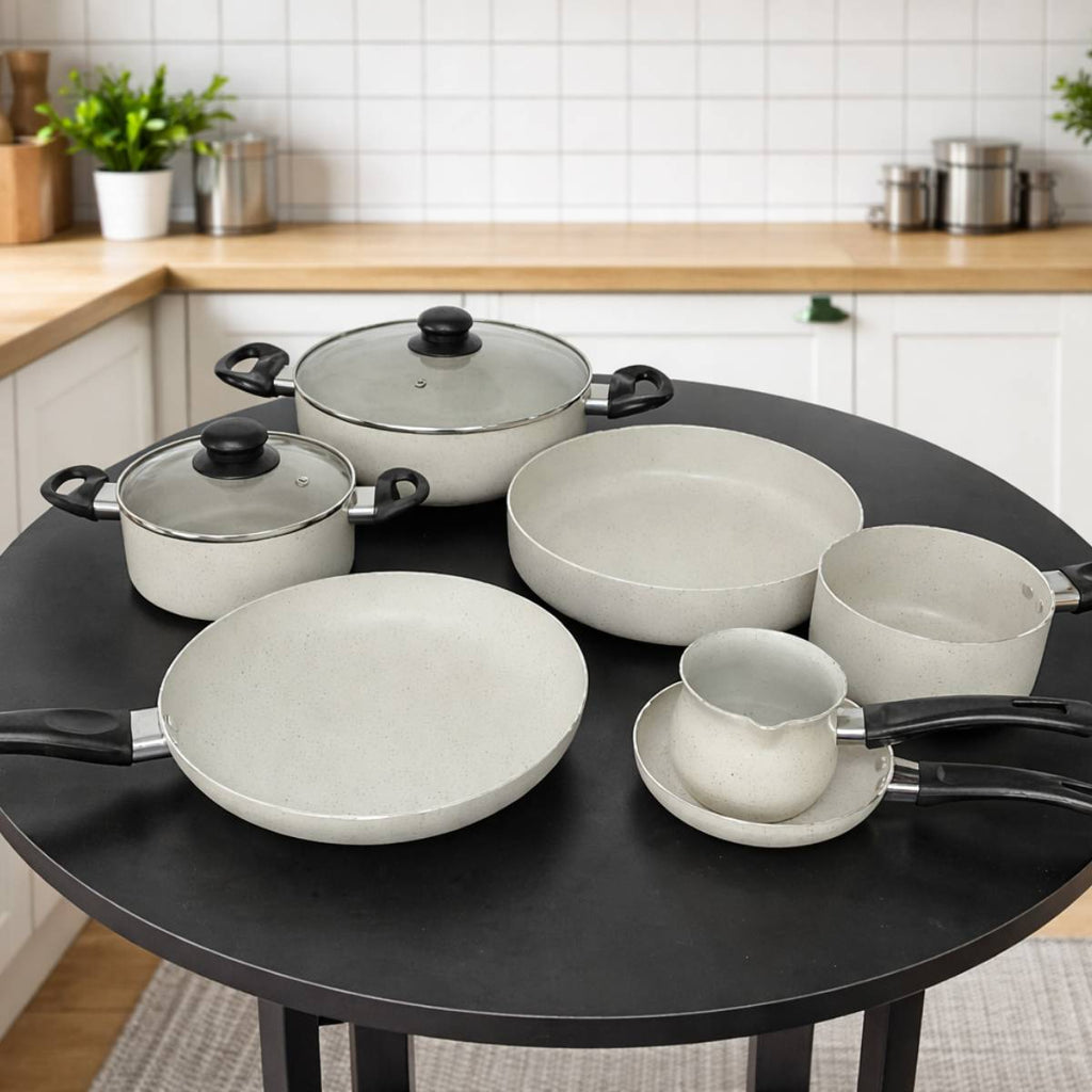 Conjunto de Panelas de Alumínio Italiano com 9 Peças