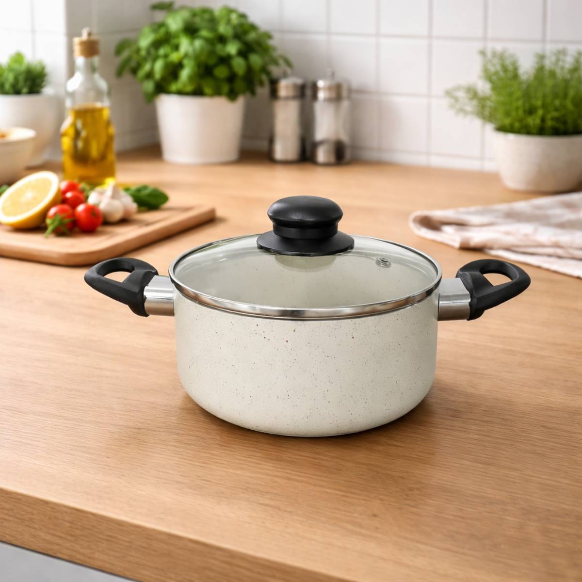 Conjunto de Panelas de Alumínio Italiano com 9 Peças