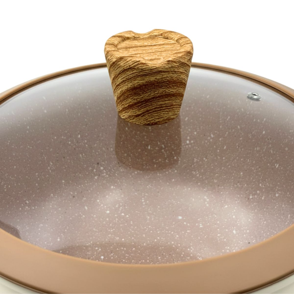 Conjunto Jogo de Panelas 11 Peças Antiaderente Cerâmica Granito IPJ00012