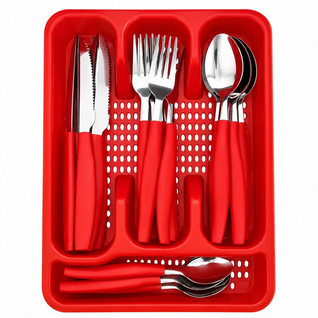 Conjunto de Talheres com Cabo Plástico - 25 peças - CTI2225