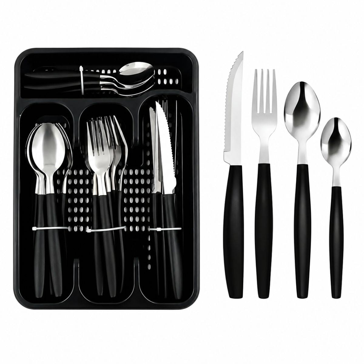 Conjunto de Talheres com Cabo Plástico - 25 peças - CTI2225