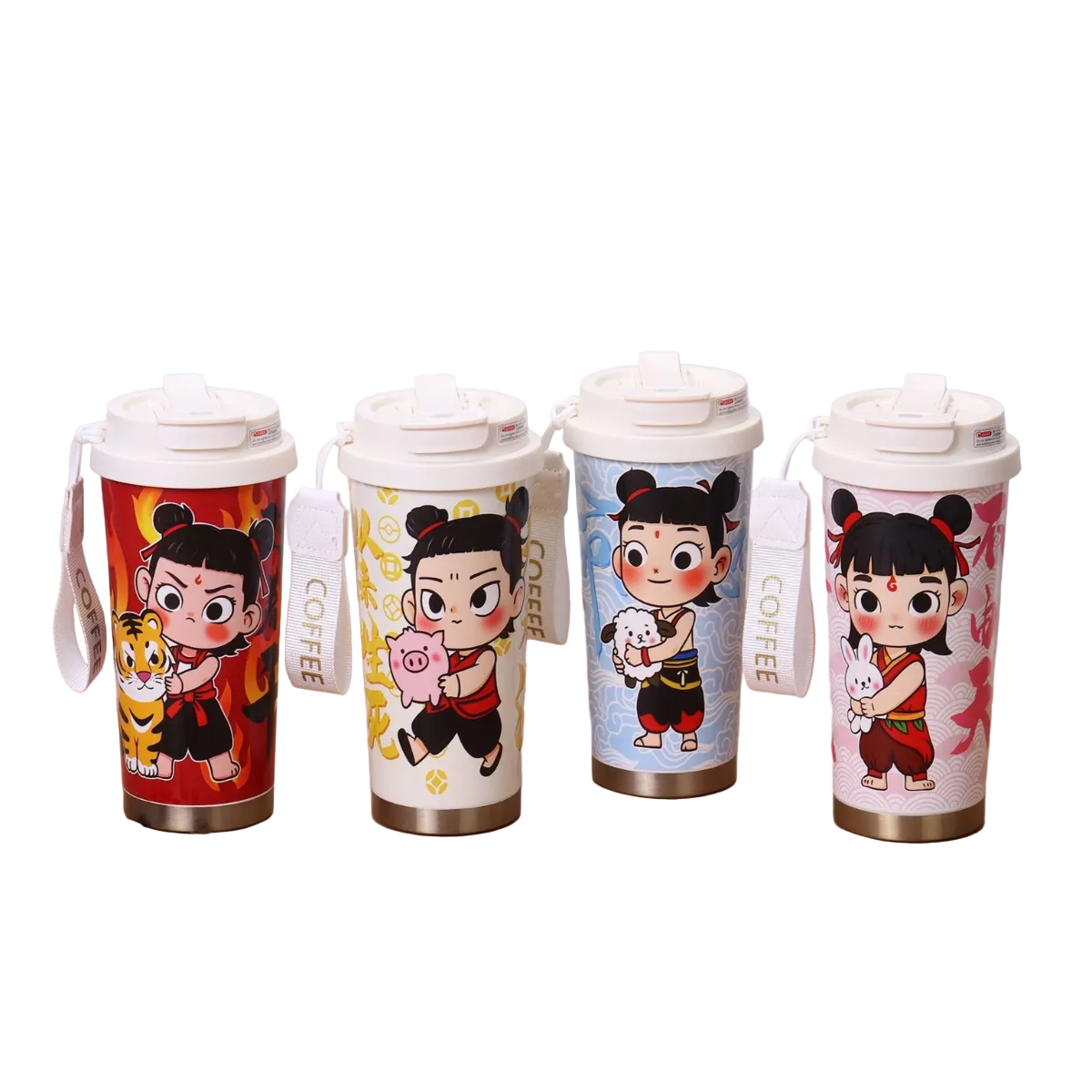 Copo De Café Térmico do Personagem Nezha 500ml - CGT4054-NaZha