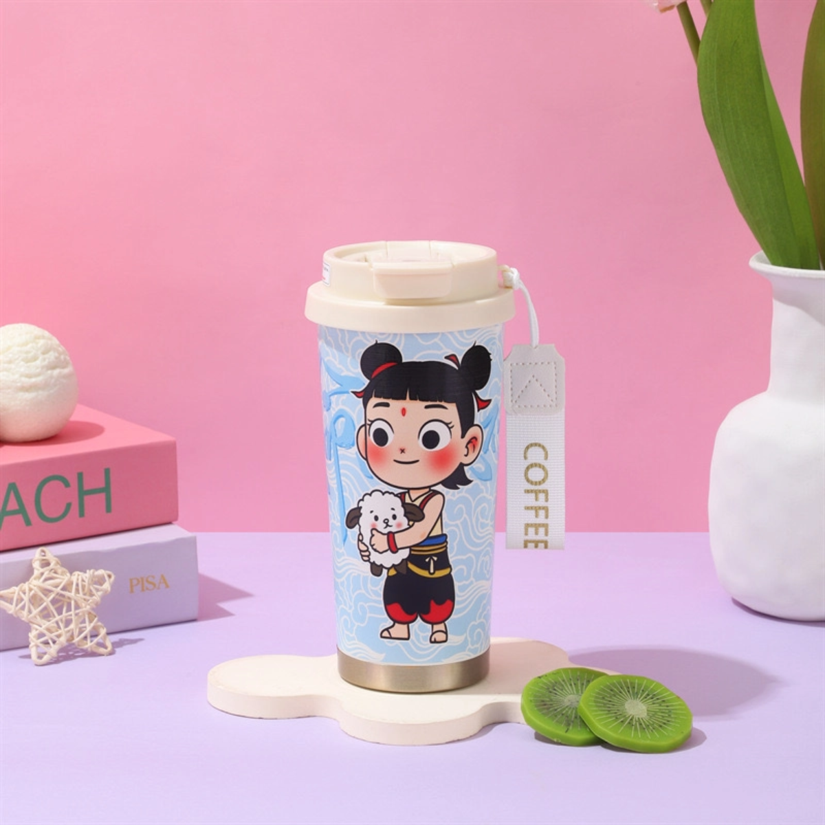 Copo De Café Térmico do Personagem Nezha 500ml - CGT4054-NaZha