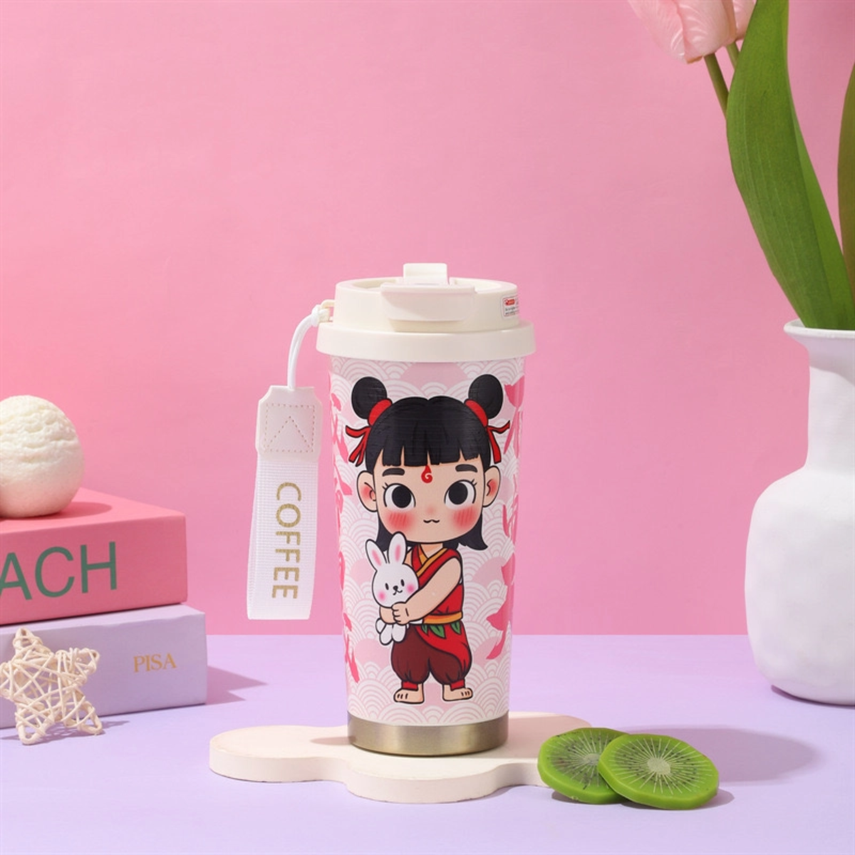 Copo De Café Térmico do Personagem Nezha 500ml - CGT4054-NaZha