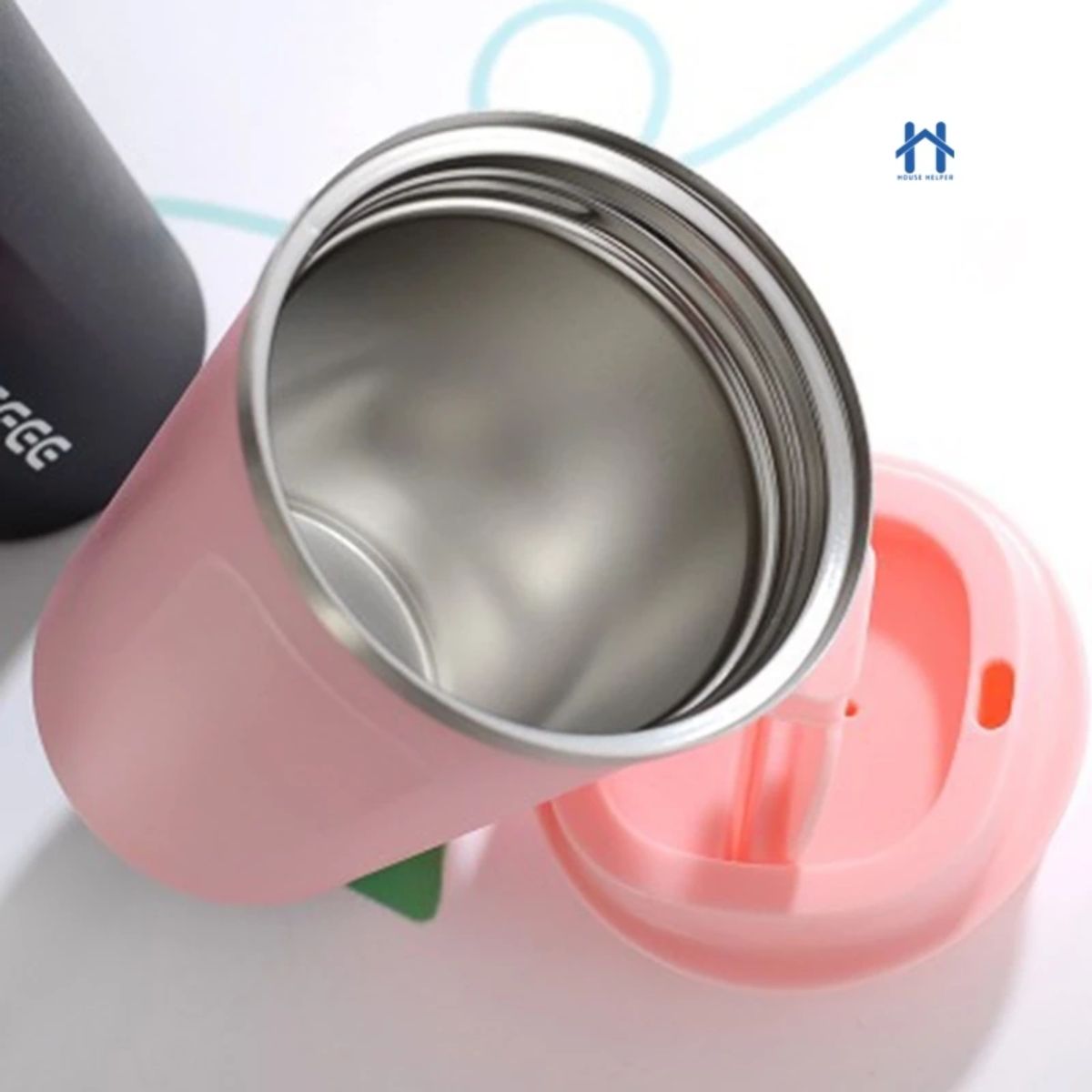 Copo Térmico em Aço Inox com Tampa para Café -  IOD00037
