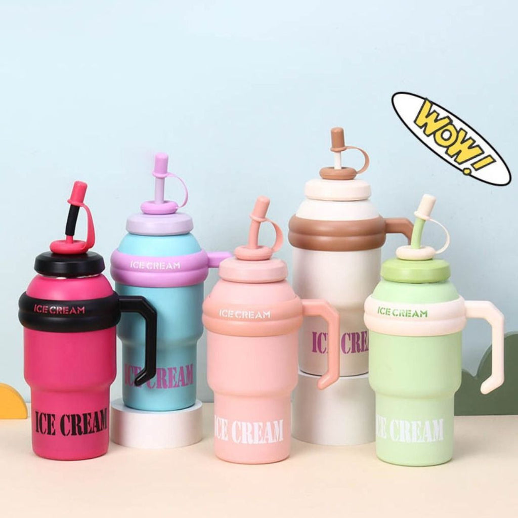 Copo/Garrafa Térmico de 1 Litro com Canudo de Silicone - IOD00041