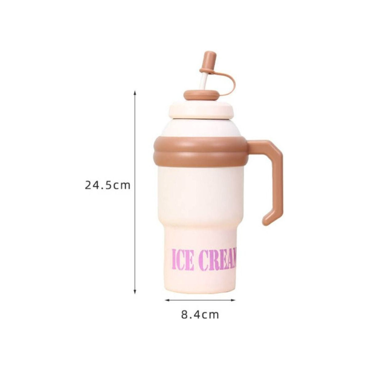 Copo/Garrafa Térmico de 1 Litro com Canudo de Silicone - IOD00041