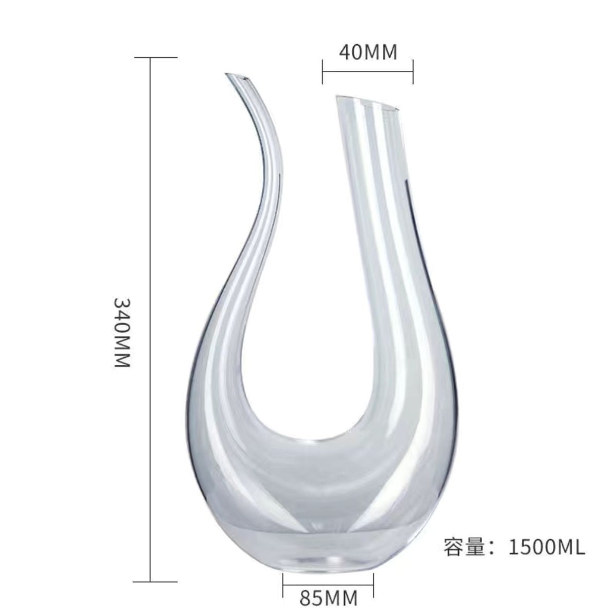 Decanter de Vinho em Vidro Transparente - LCT00001