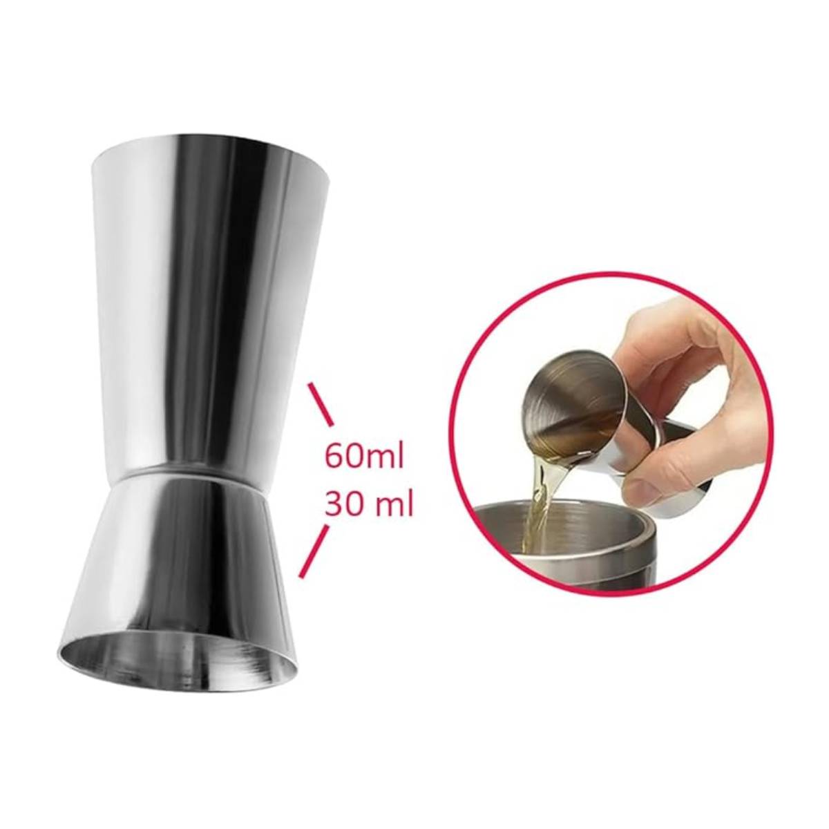 Dosador Medidas de Drinks de Aço Inoxidável para Coquetel - XDX-1058-202