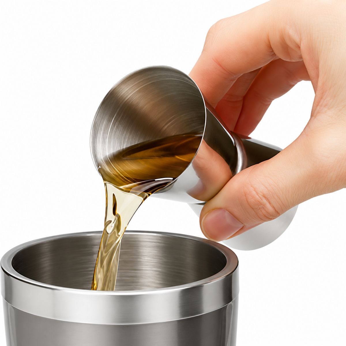 Dosador de Bebidas Duplo em Aço Inox 20ml e 30ml para Drinks - XDX-739-10