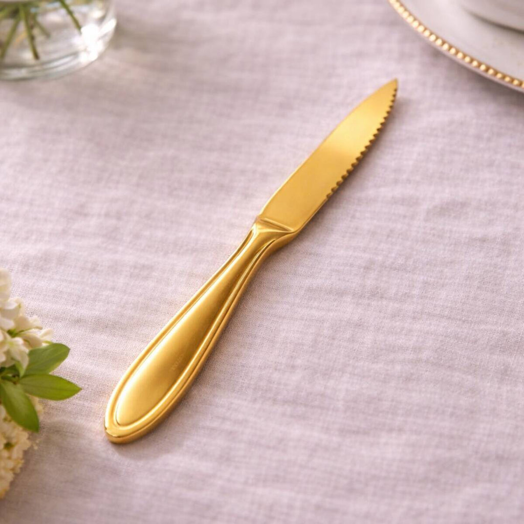 Faca de Cortar Bife Dourada - CTI1037