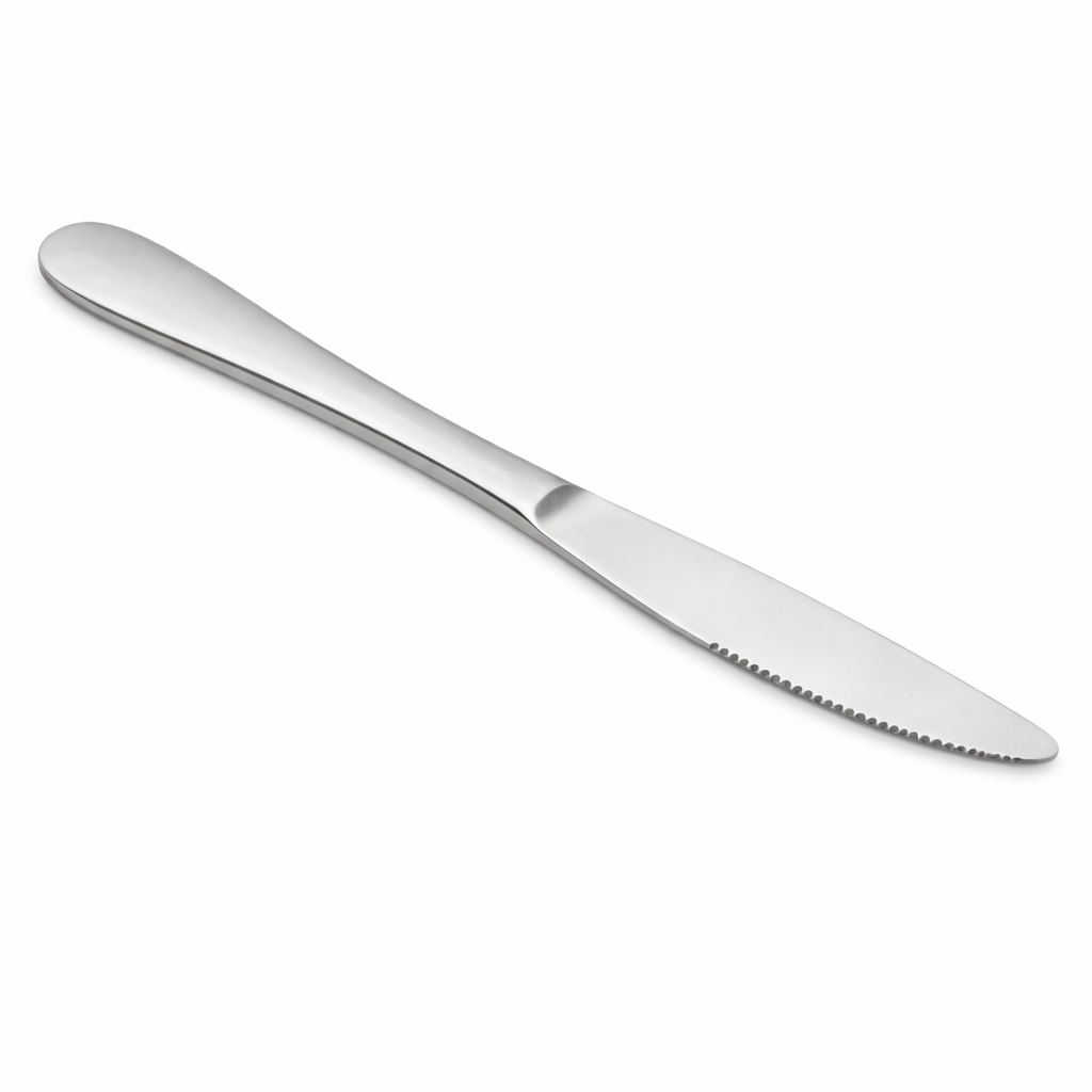 Faca de Mesa Serrilhada em Aço Inox – Linha Clássica - 6 unidades - ITH00001