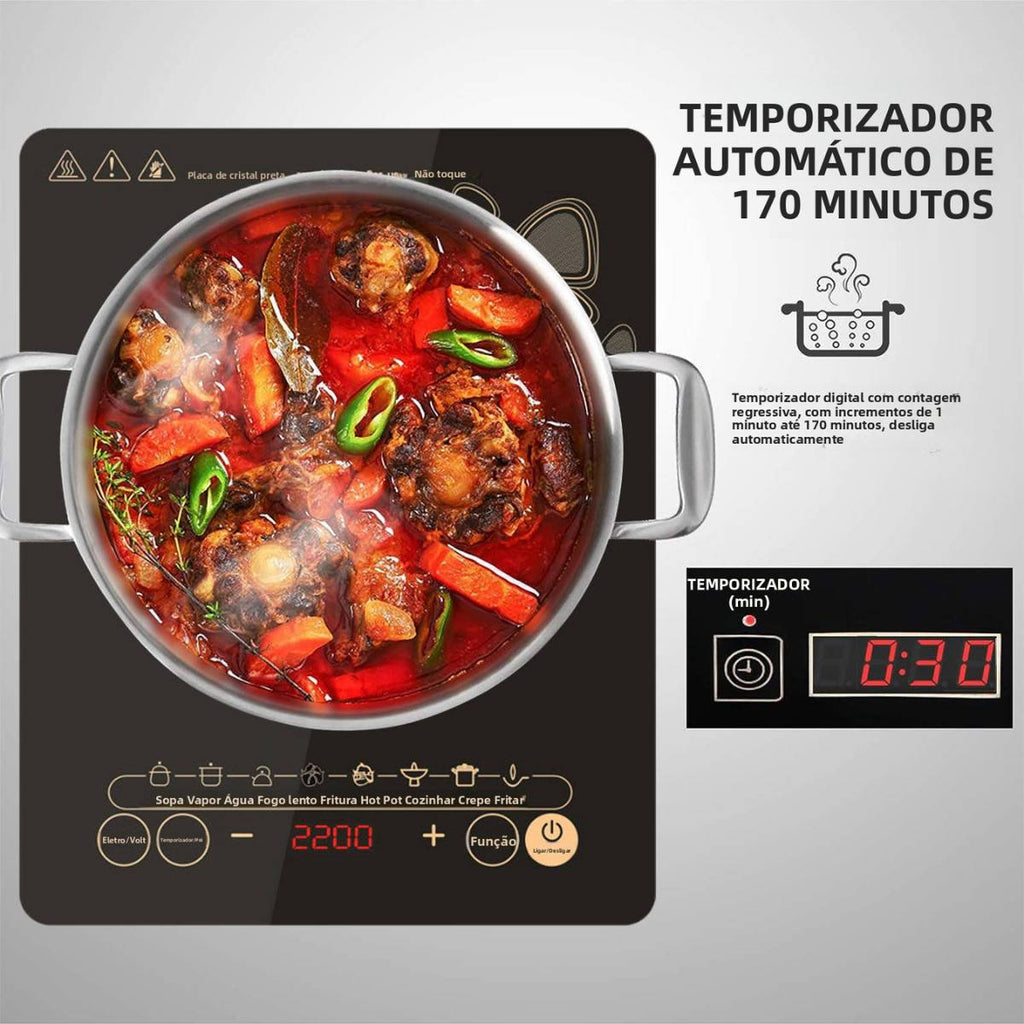 Fogão Cooktop de Indução Uma Boca 220V - AI-A08