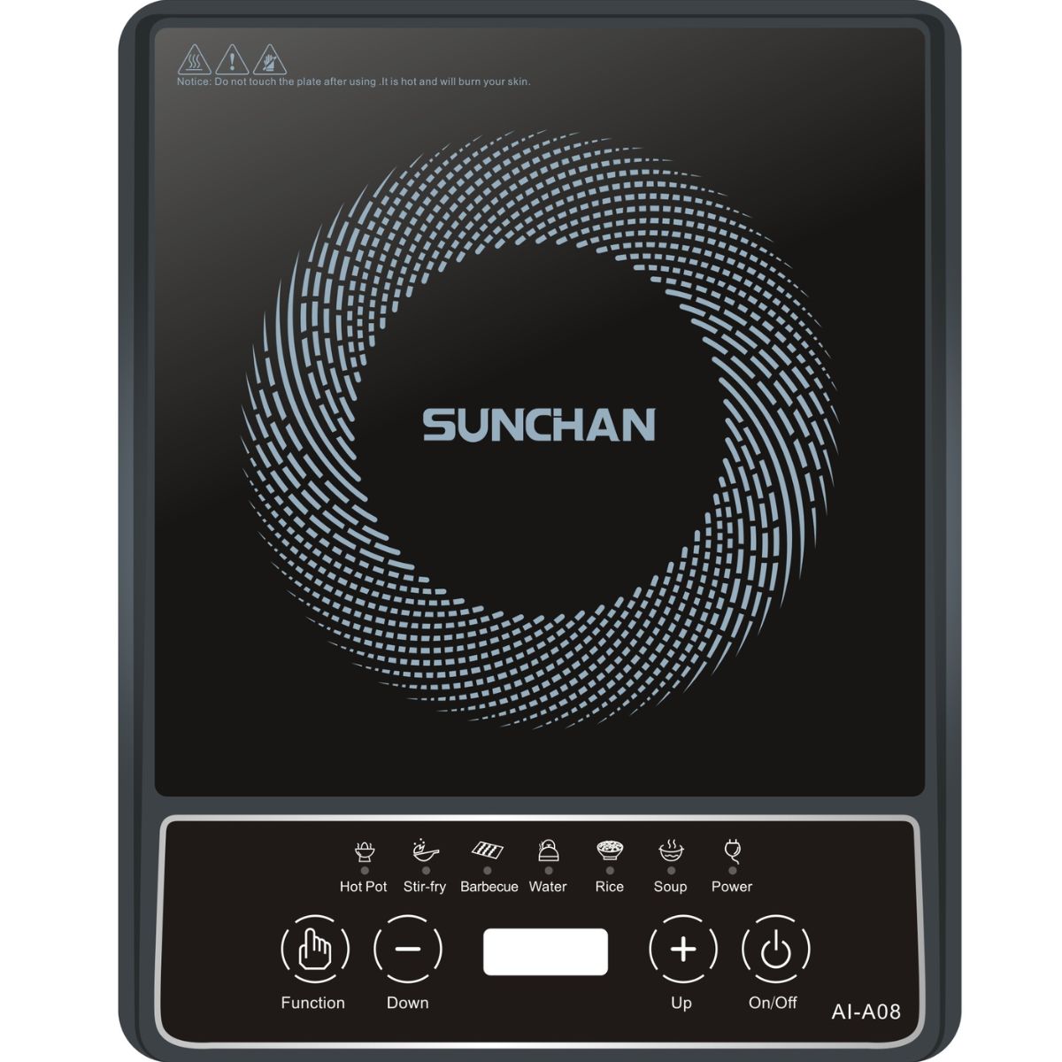 Fogão Cooktop de Indução Uma Boca 110V/220V - AI-A08