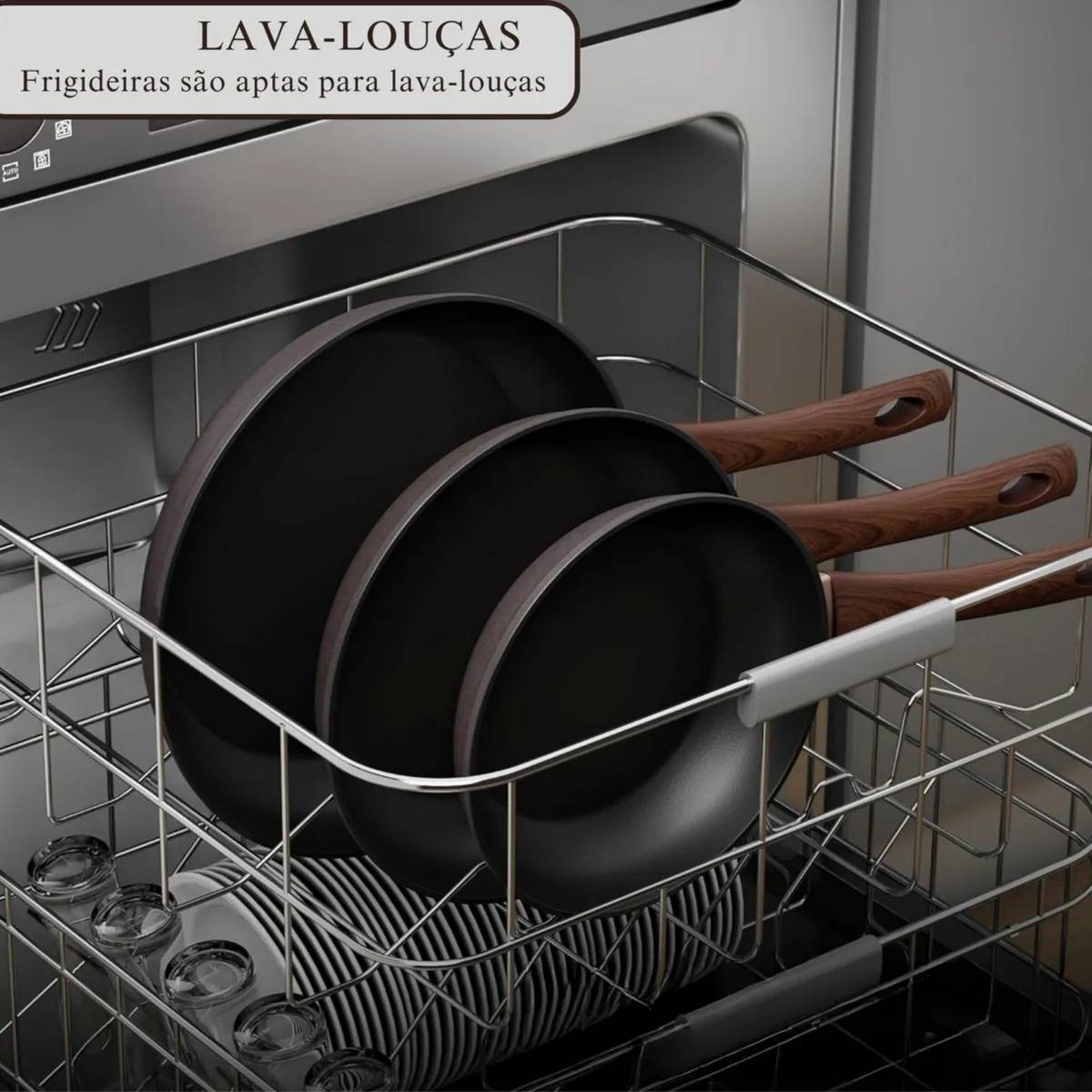 Frigideira Antiaderente Fogão Cooktop Indução Preto - IPA00052/54/55