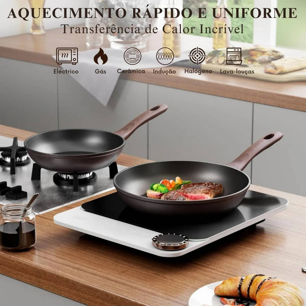 Frigideira Antiaderente Fogão Cooktop Indução Preto - IPA00052/54/55