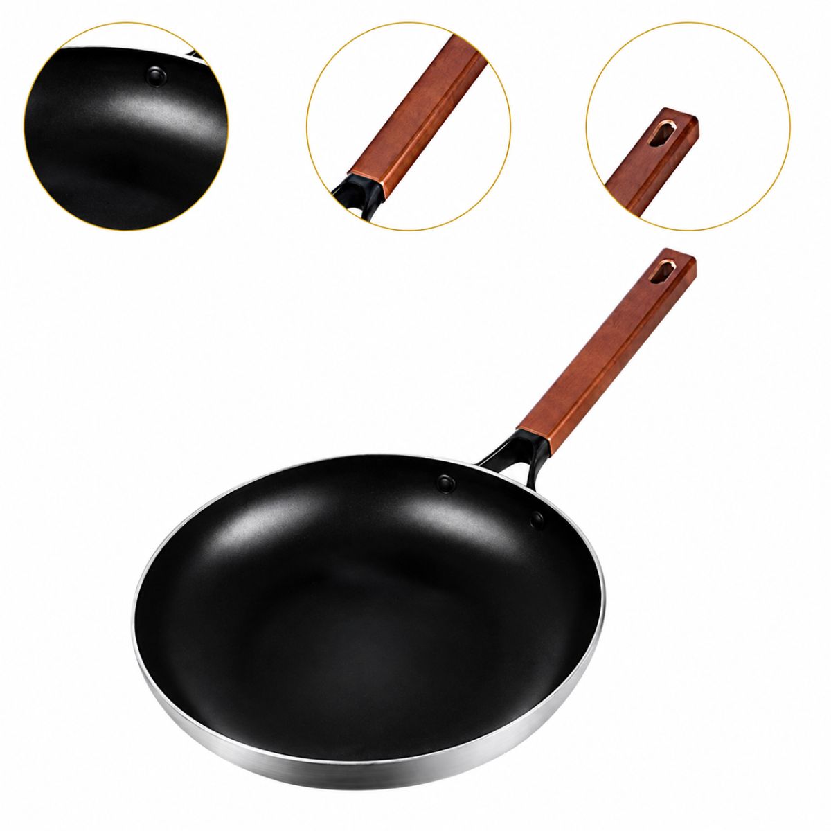 Frigideira Wok 26cm Antiaderente com Cabo Amadeirado - CPN0015