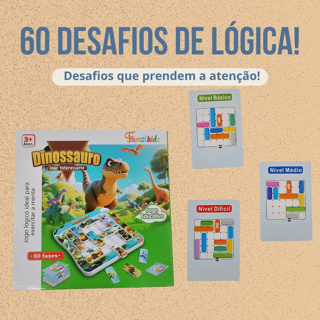 Brinquedo Educativo Infantil Dinossauro Raciocínio Lógico - TW881B