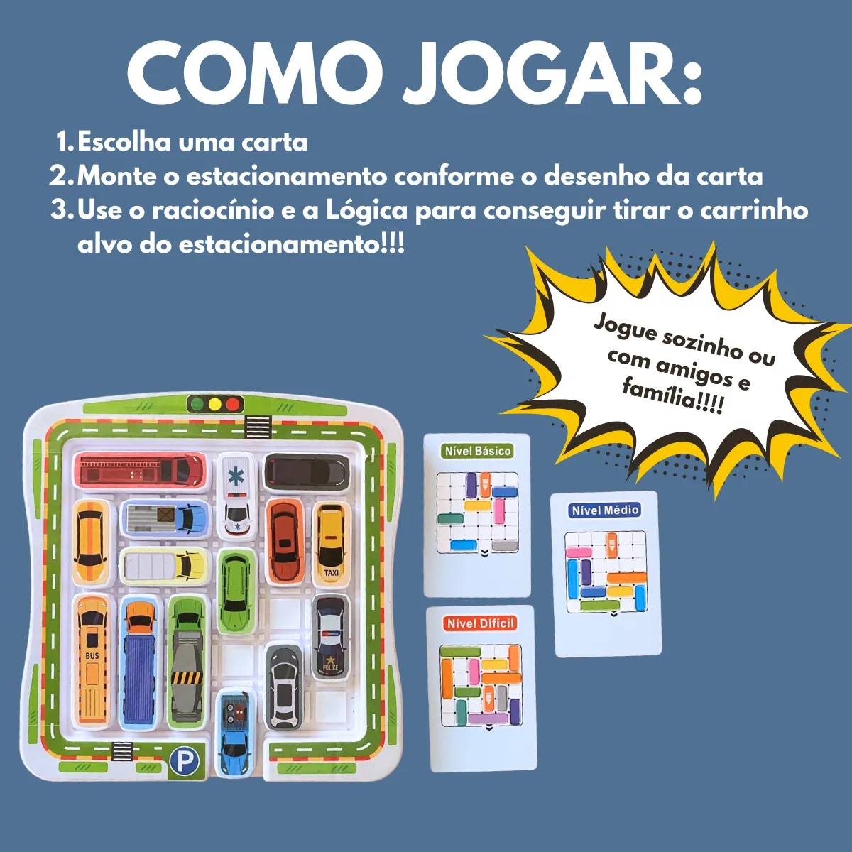 Jogo De Tabuleiro Raciocínio Lógico Frota Hora Do Rush - TW881A