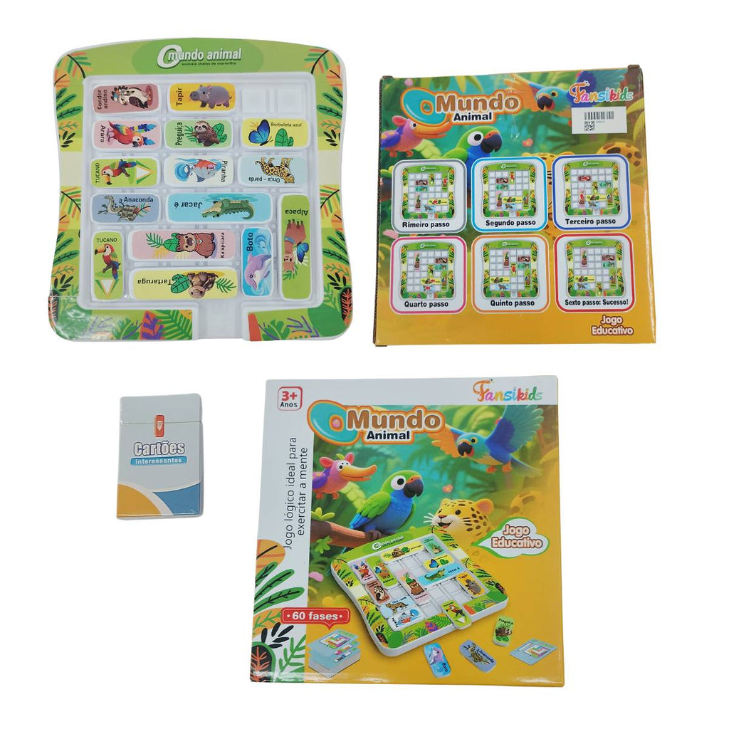 Jogo De Tabuleiro Raciocínio Lógico Mundo Animal - TW881D