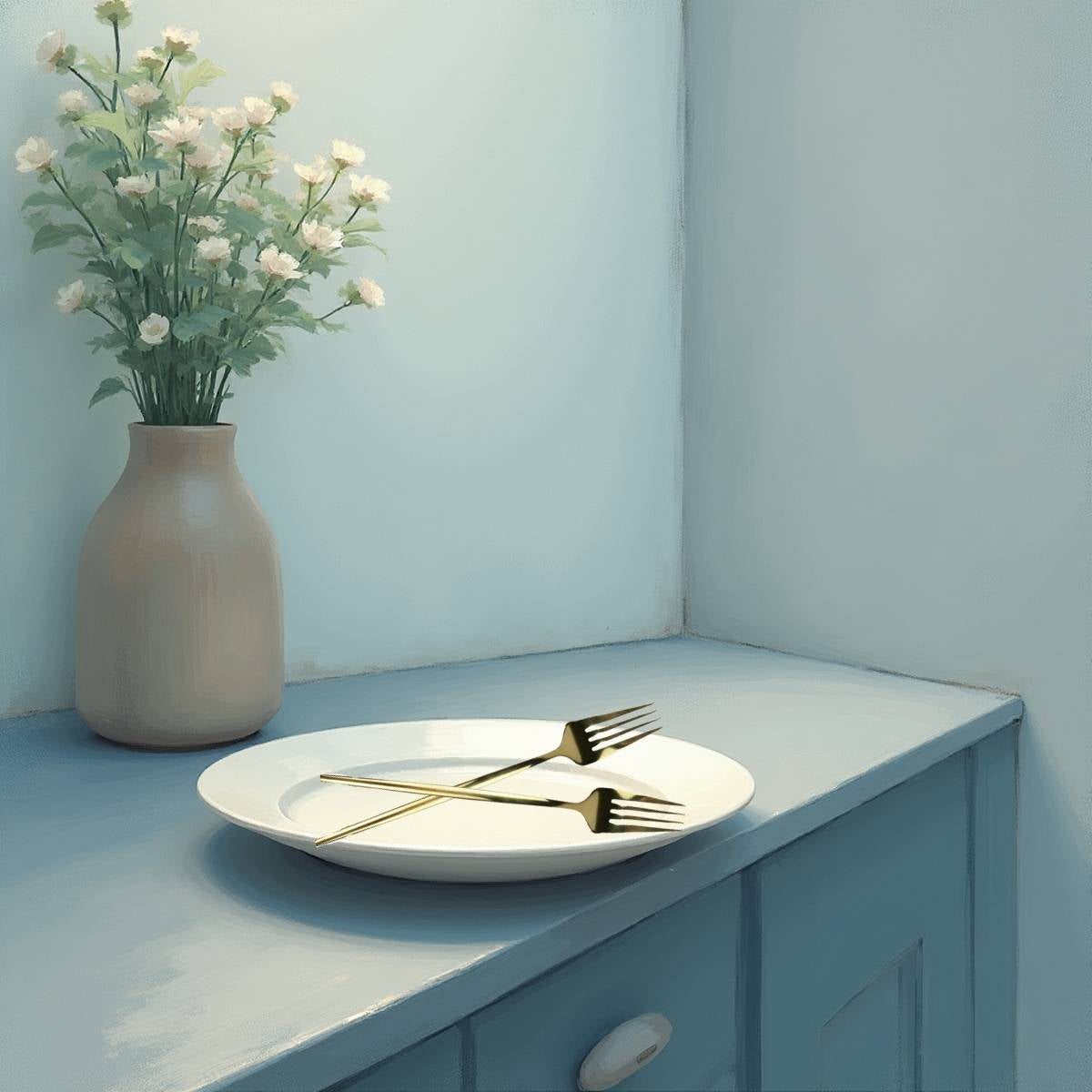 Garfo de Refeição na Cor Dourada Kit 6 Itens - CTI0011