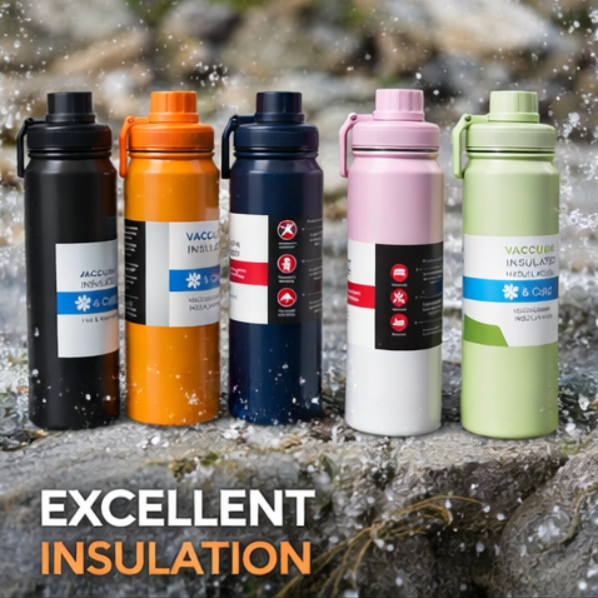 Garrafa Térmica 850ml Esportiva Inox - CGT8050