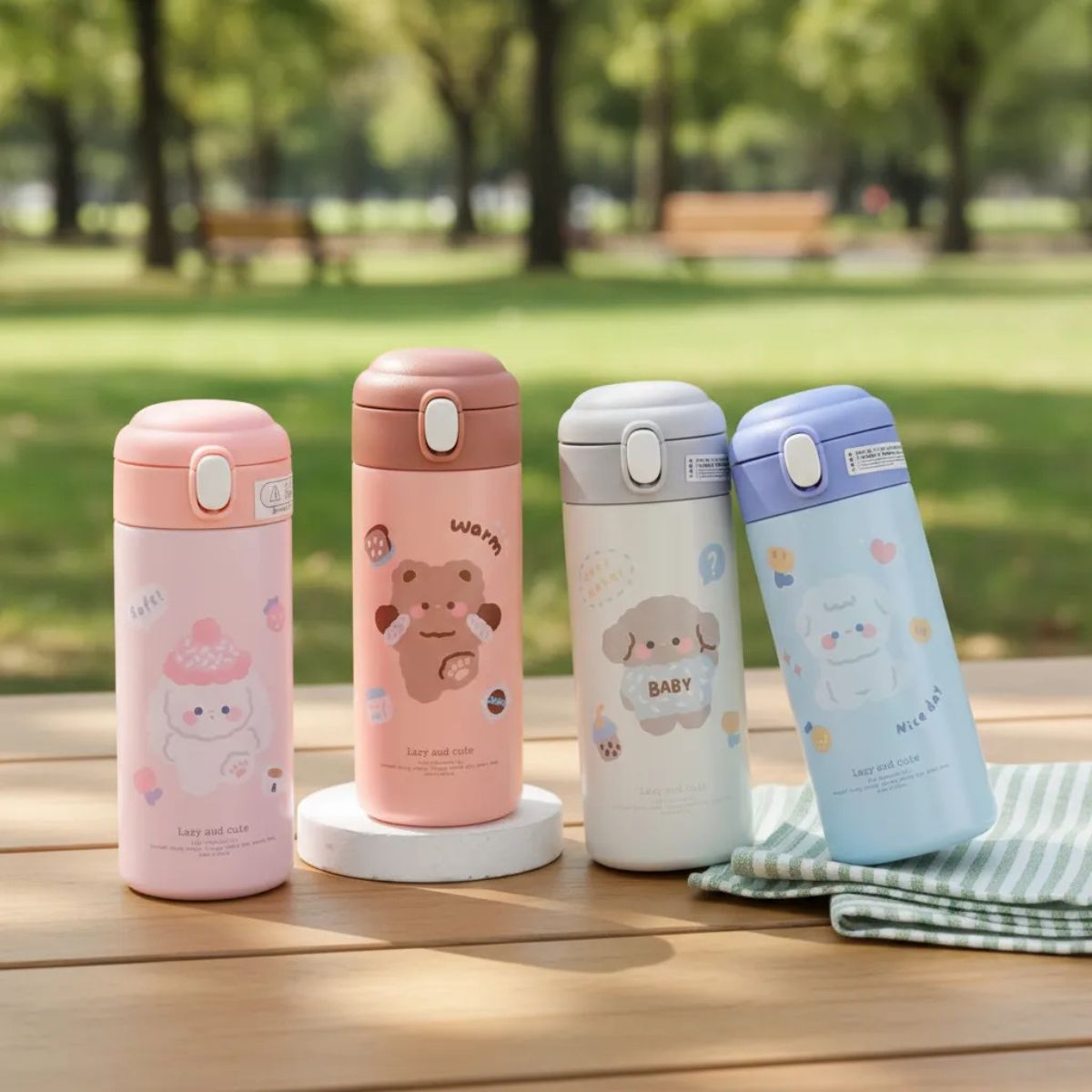 Garrafa Térmica Escolar 380ml Bichinhos  - CGT4033