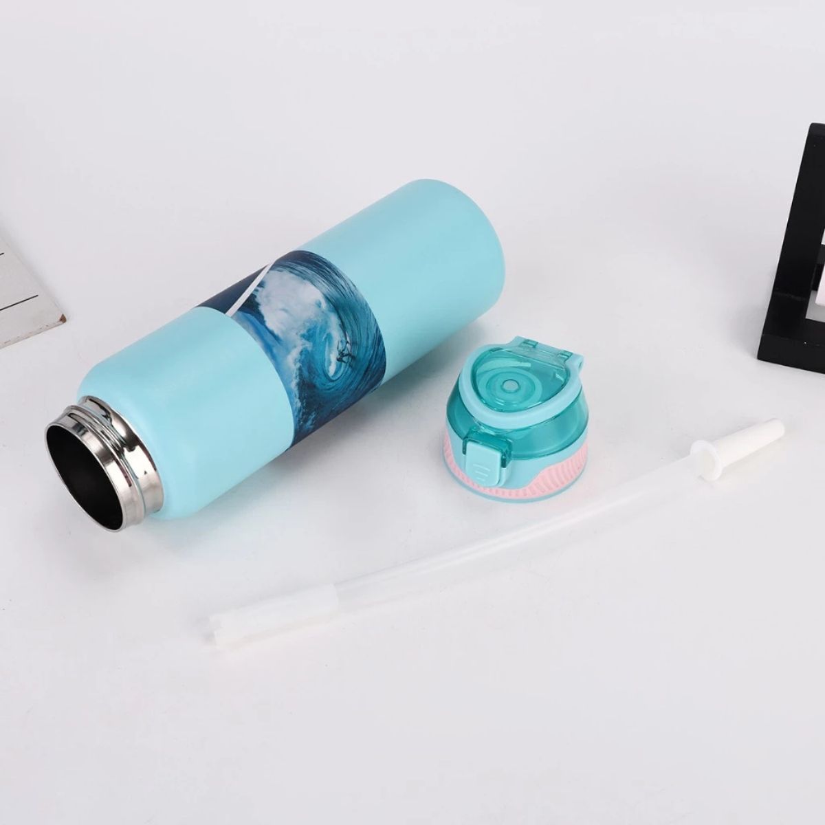 Garrafa Térmica Esportiva com Canudo 800ml - IOD00033