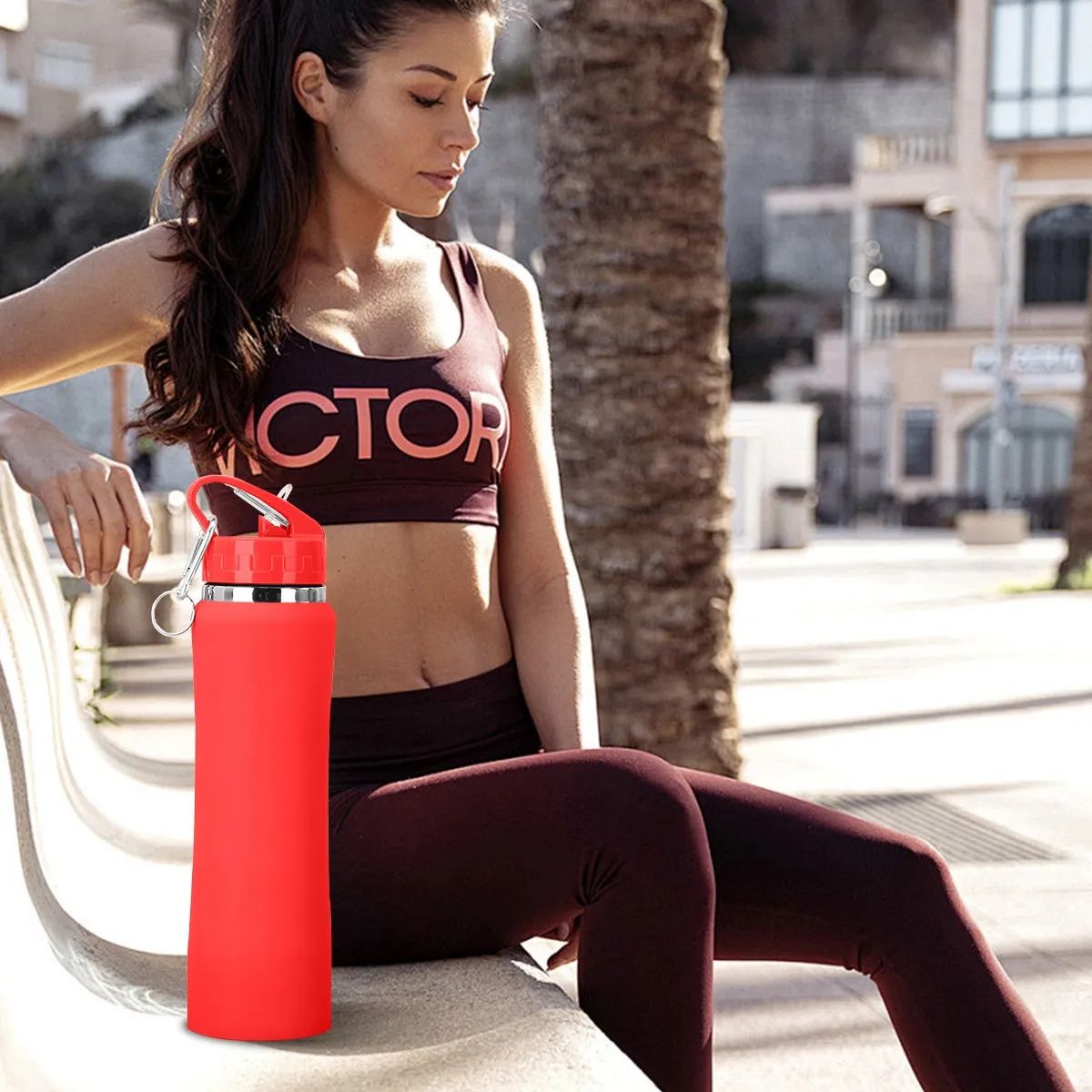 Garrafa Térmica Esportiva com Canudo Embutido 750/500ml- IOD00023