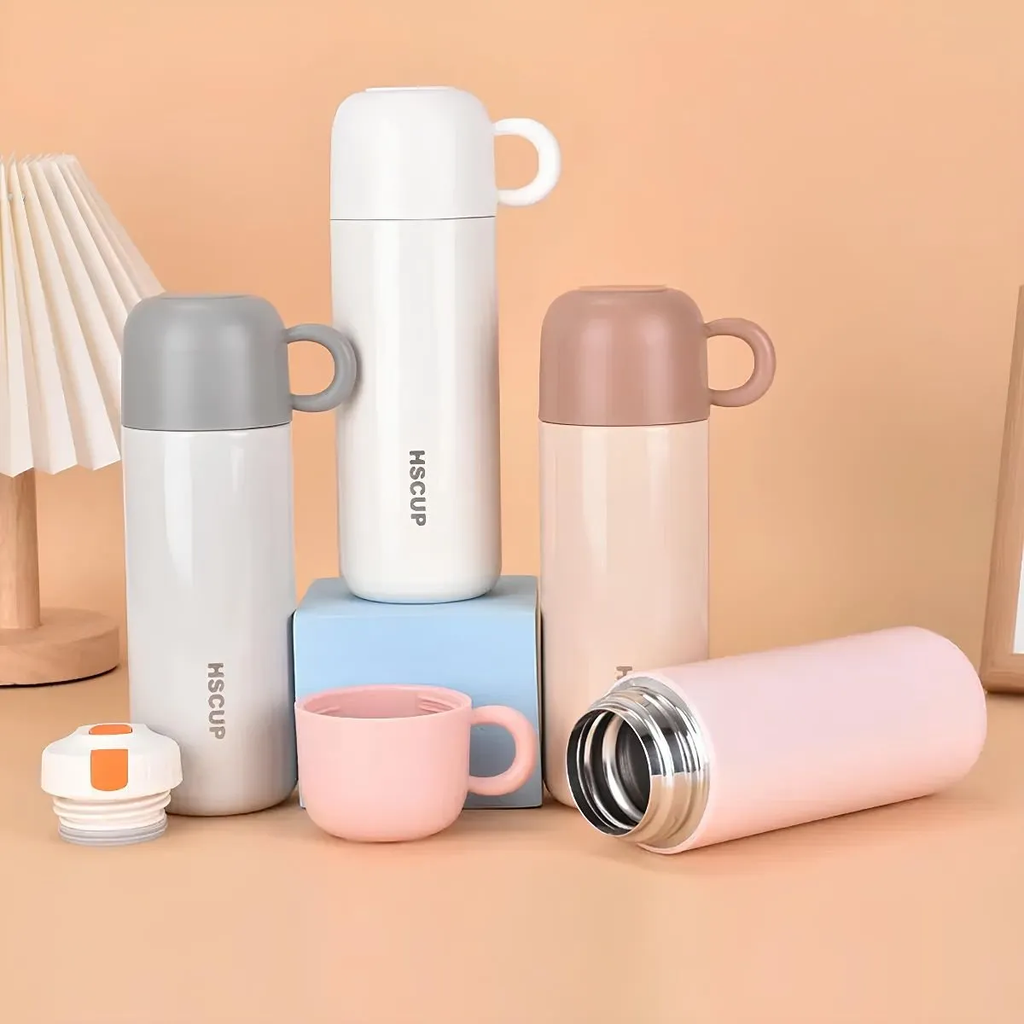 Garrafa Térmica Inox 500ml + Xícara Para Café E Chá - IOD00015