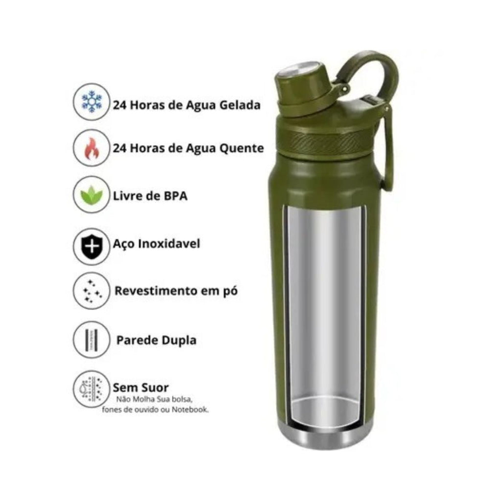 Garrafa Térmica Inox Para Academia 750ml com Vedação -  CGT2210