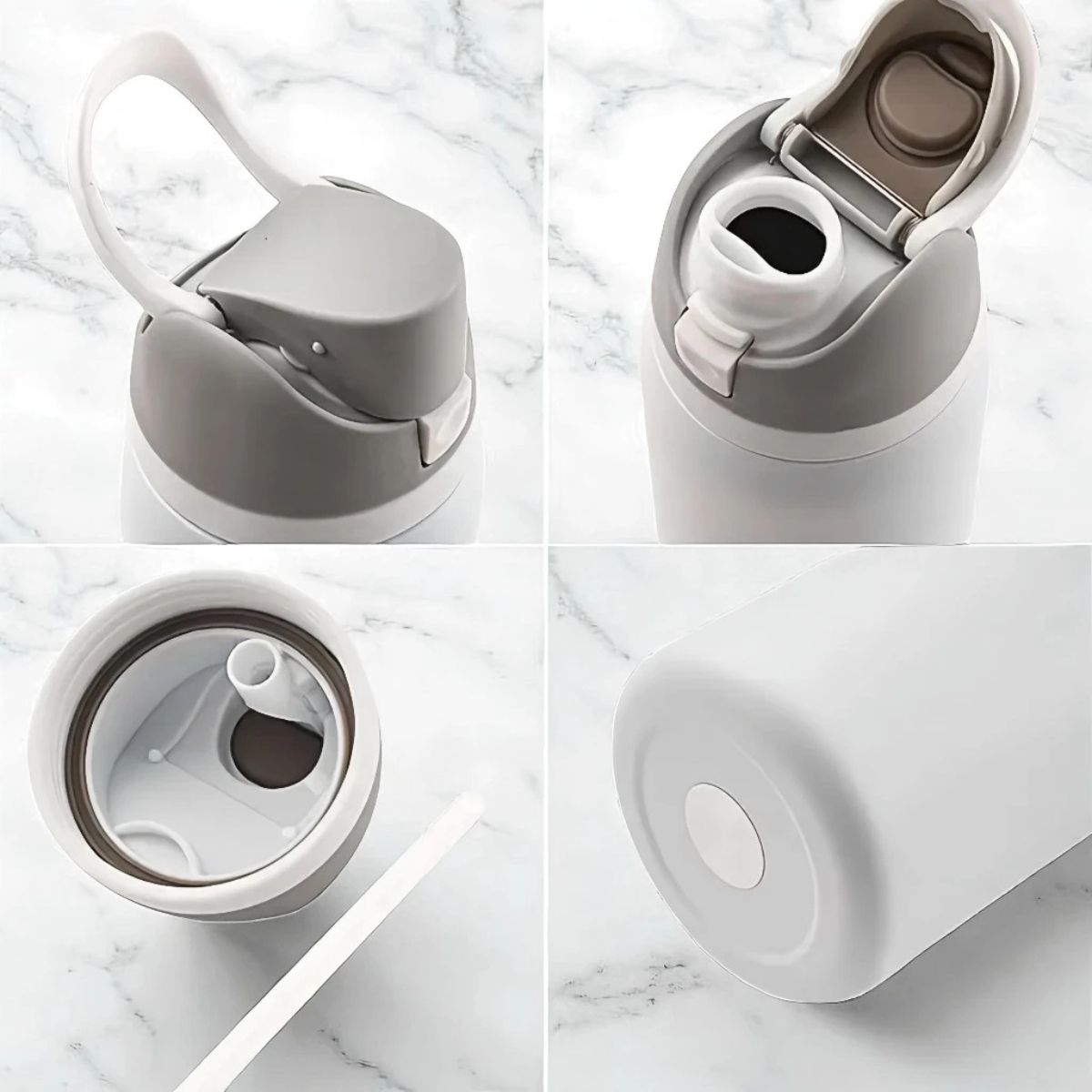 Garrafa Térmica de Aço Inoxidável com Canudo Embutido 580 ml - IOD00036