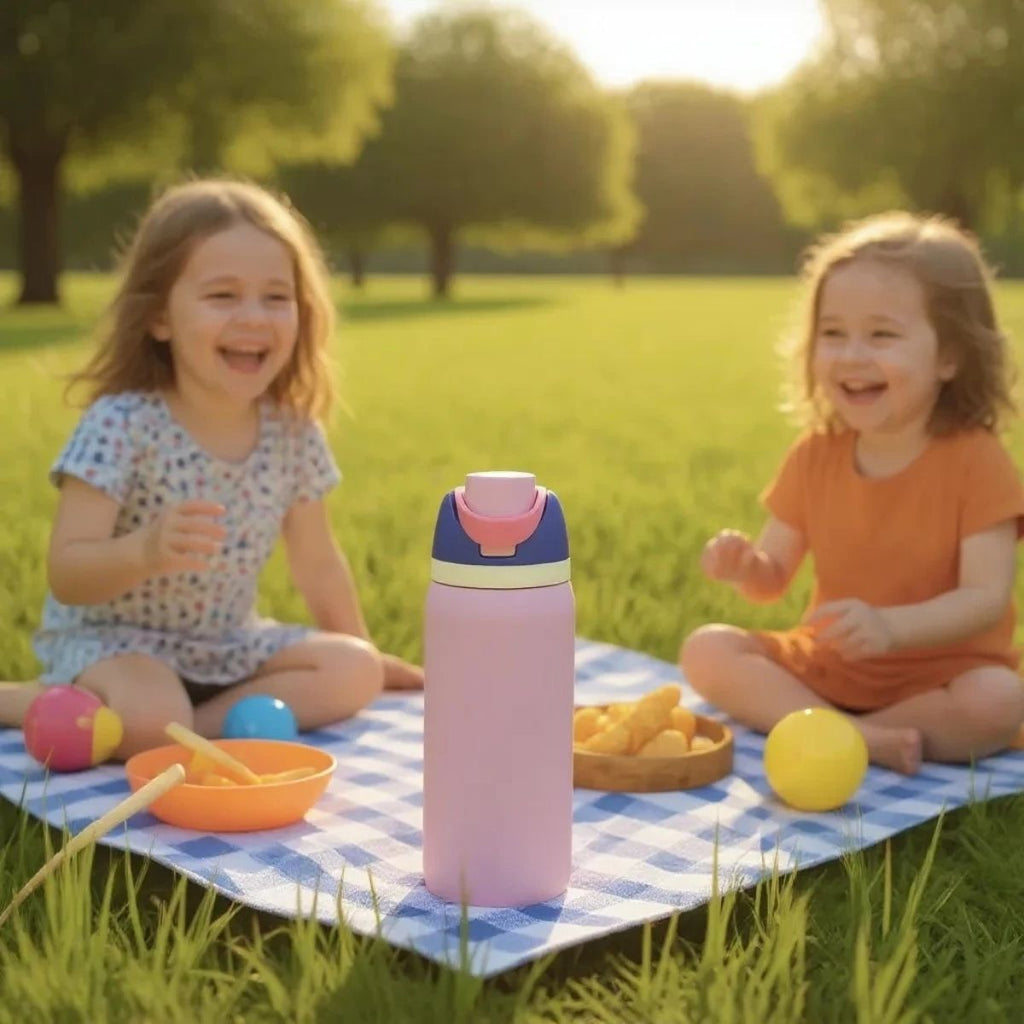 Garrafa Térmica de Aço Inoxidável com Canudo Embutido 580 ml - IOD00036