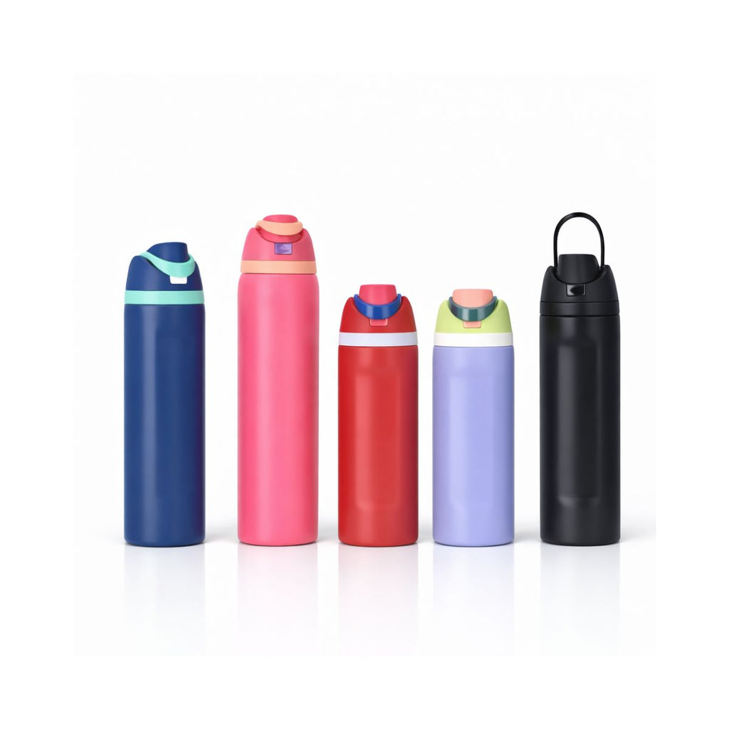 Garrafa Térmica de Aço Inoxidável com Canudo Embutido 580 ml - IOD00036