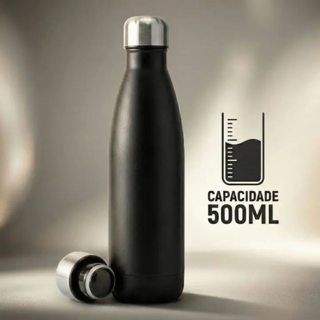 Garrafa Térmica em Aço Inox Preta - CGT4014-PT
