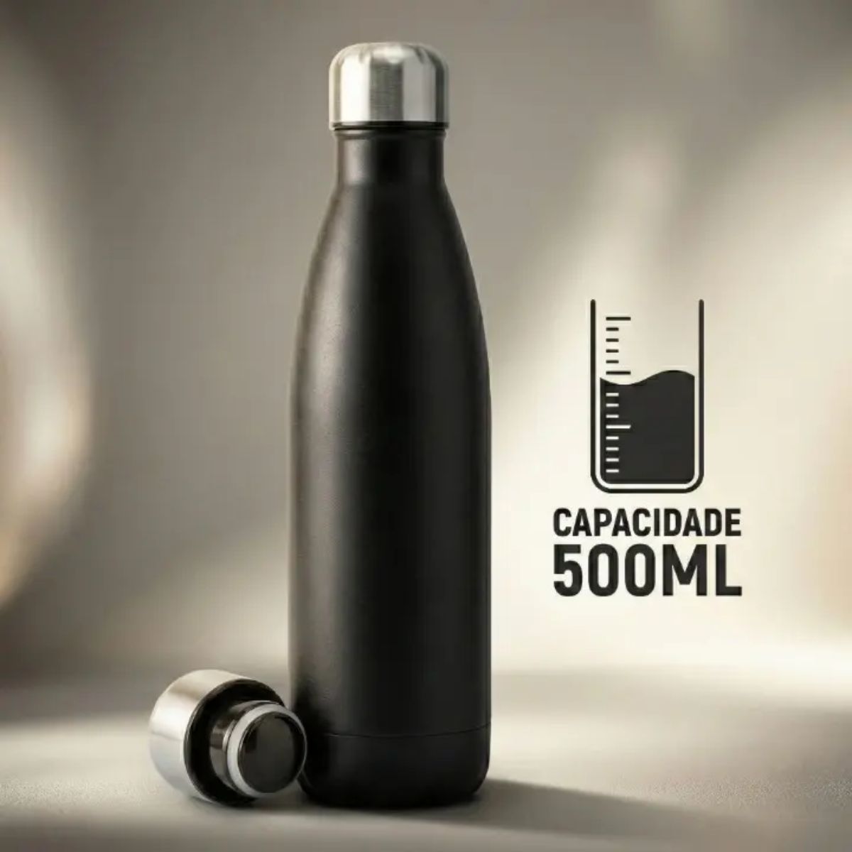 Garrafa Térmica em Aço Inox Preta - CGT4014-PT