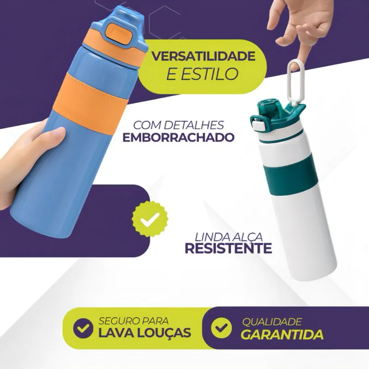 Garrafa Térmica Inox 550ml Tampa Emborrachada - IOD00051