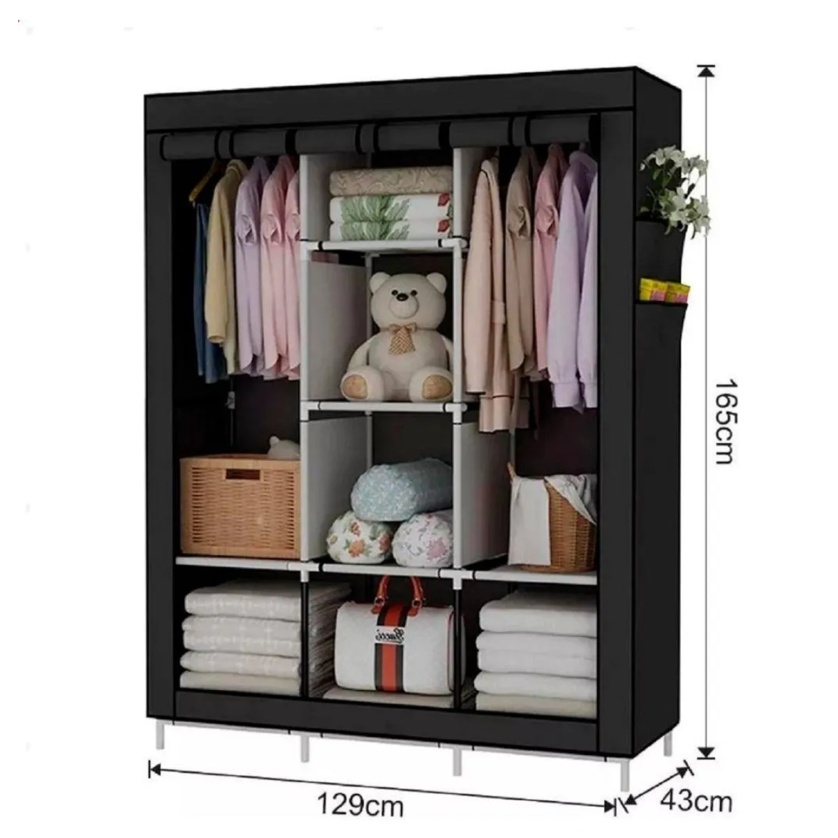 Guarda Roupa Dobrável Organizador Roupa Portátil - SN-3