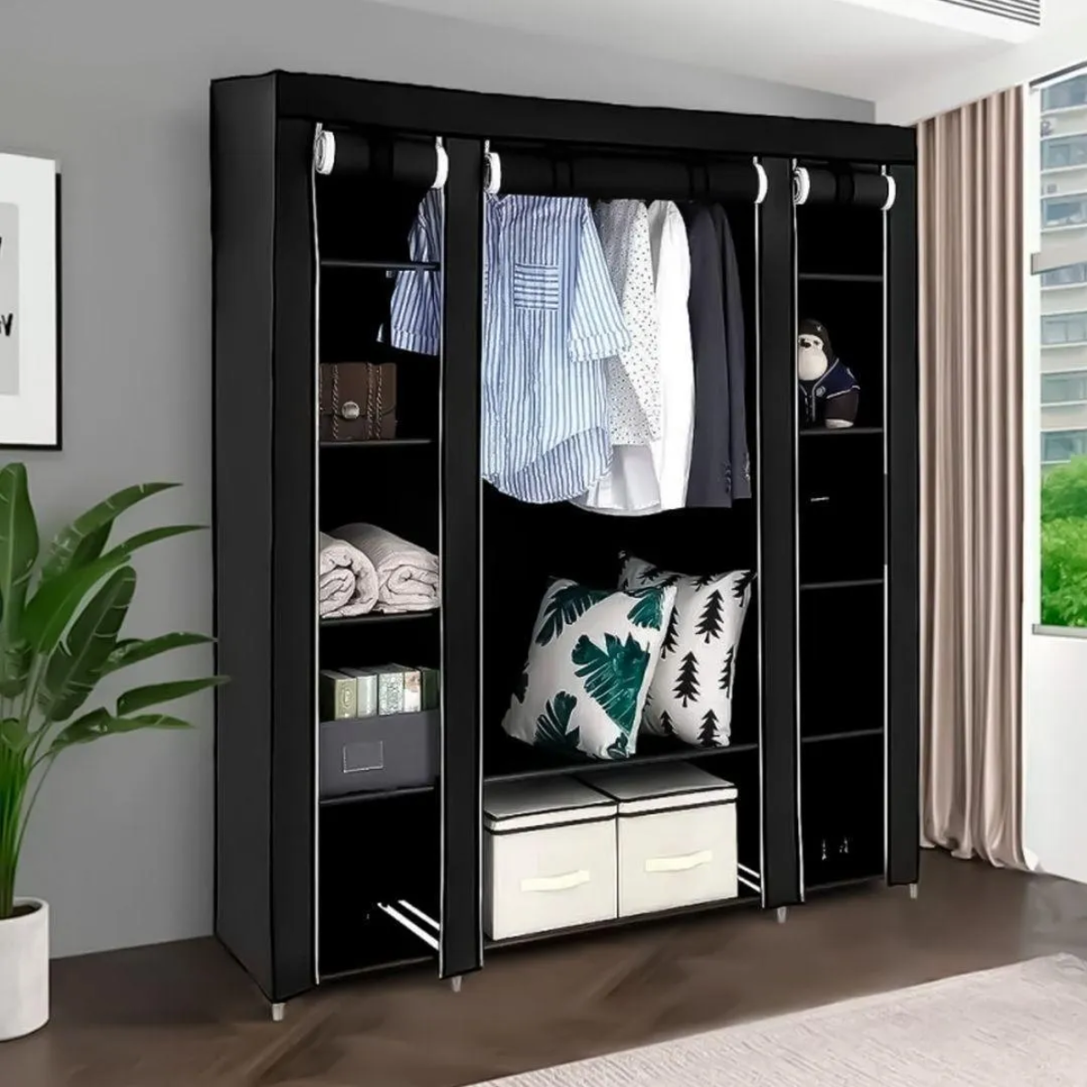 Guarda Roupa Dobrável Organizador Roupa Portátil - SN-3